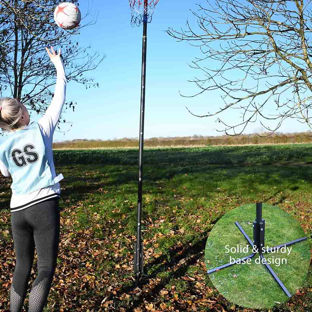 Freestanding Adjustable Netball Post by Bee-Ball