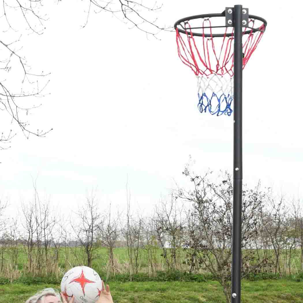Freestanding Round-Based Netball Post by Bee-Ball