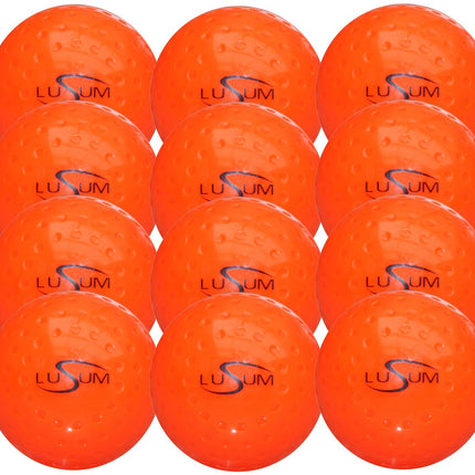 Lusum 12 Ball Hockey Balls Pack - Premium Training Balls