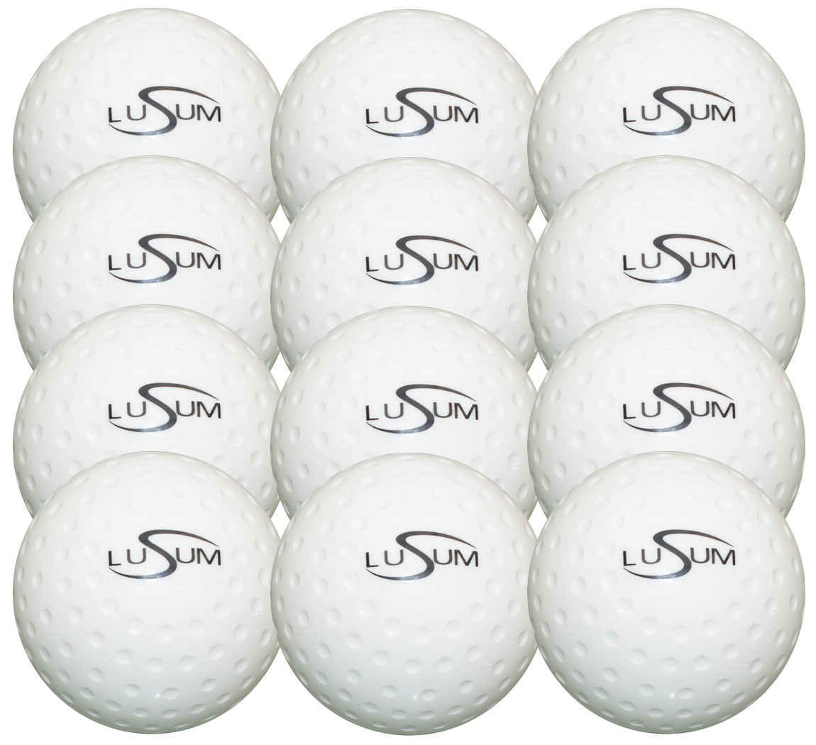 Lusum 12 Ball Hockey Balls Pack - Premium Training Balls