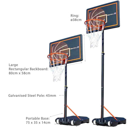 Bee-Ball BB-05 Adjustable Basketball Hoop and Stand