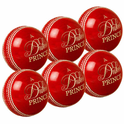 6 x Dukes Prince Match Cricket Balls