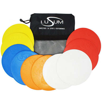 Lusum 10 Pack Flat Round Marker Discs Lusum Sports Ball Shop