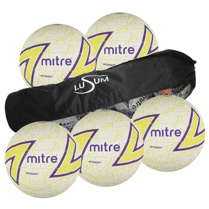Mitre 5 Ball Pack - Premium Netball at Sports Ball Shop