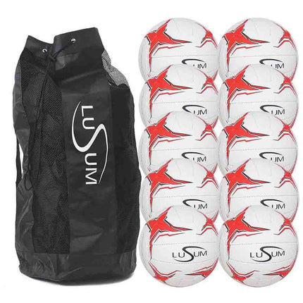 Buy 10 x Lusum Optio Netballs and Bag | Sports Ball Shop