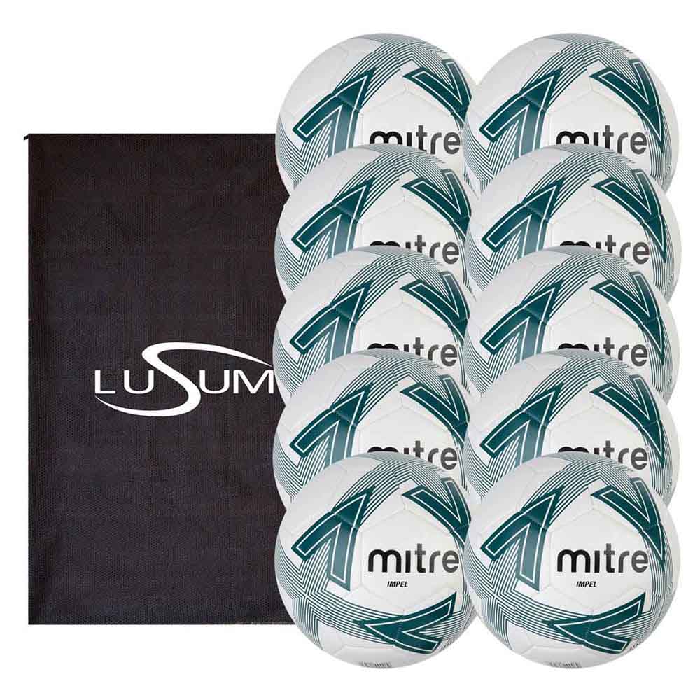 NEW Sack of 10 Mitre Impel Training Footballs Cheap Bag of Soft Touch Balls 