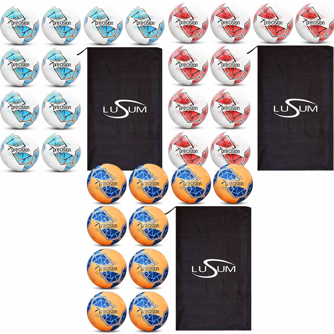 PT Fusion Footballs 10 Ball Pack Plus Bag