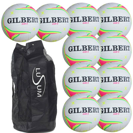 Gilbert APT 10 Ball Netball Pack Gilbert Netball Balls Sports Ball Shop