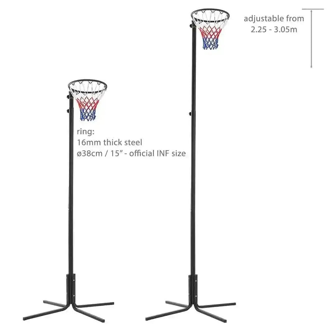 Freestanding Adjustable Netball Post by Bee-Ball