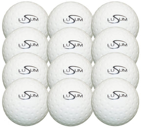 Lusum 12 Ball Hockey Balls Pack - Premium Training Balls