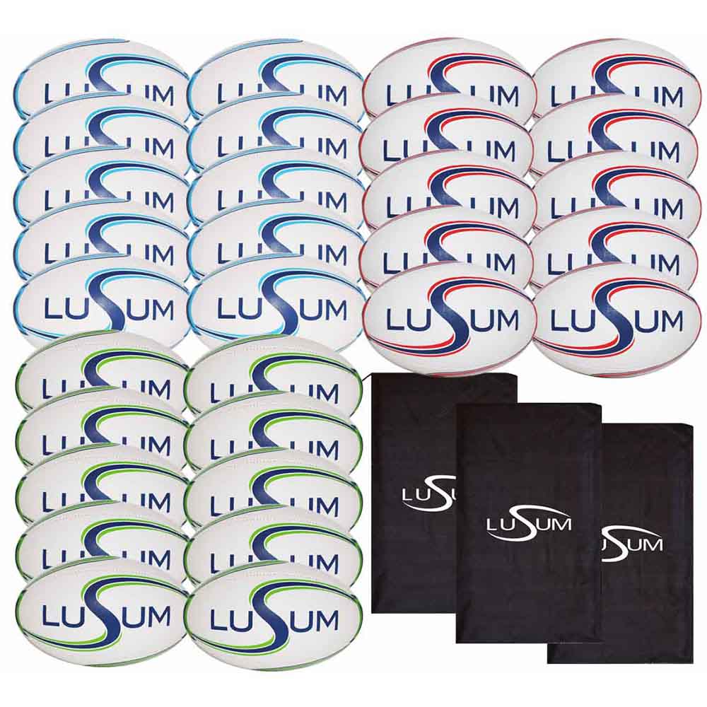 30 x Rugby Training Balls Bags Bulk Rugby Balls