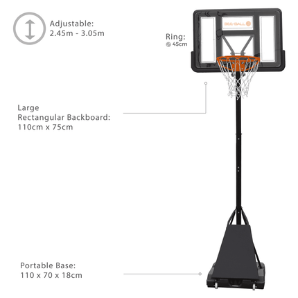 Bee-Ball's Full-Size Basketball Hoop Ultimate Stand