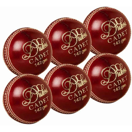 6 Dukes Cadet Match Cricket Balls - Youth 142g