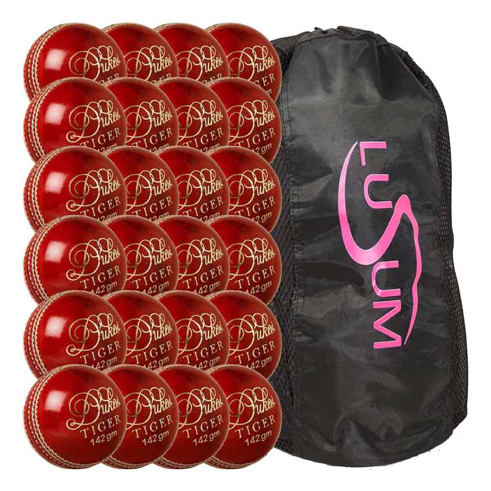Tiger 24 x Cricket Balls & Bag Cricket Ball Set