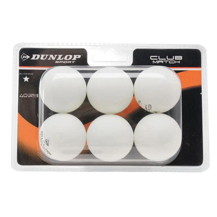 Dunlop Club 1 Star Table Tennis Balls (6 Pack)