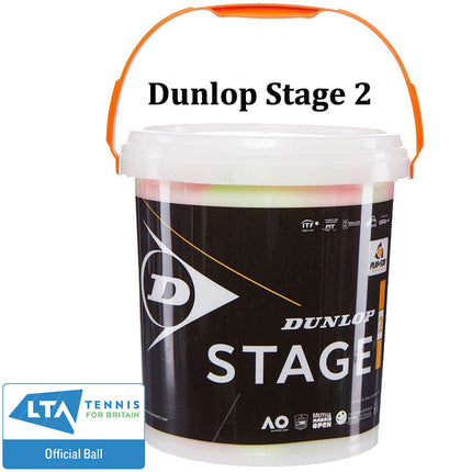 Dunlop Stage 2 Tennis Ball Bucket Dunlop Tennis Balls Sports Ball Shop