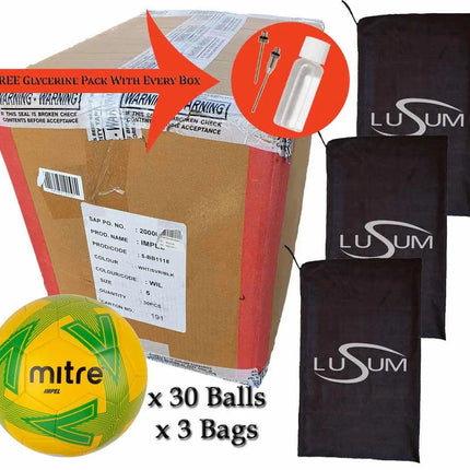 Case 30 x Mitre Impel Training Footballs and Bags