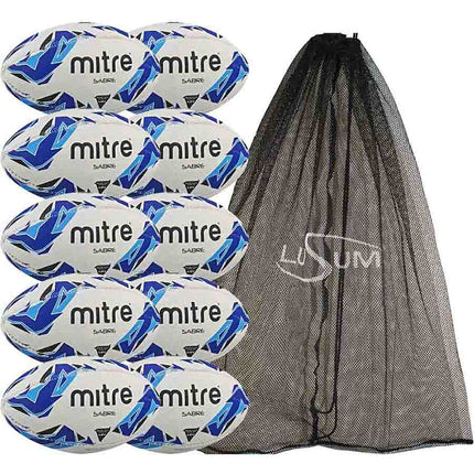 Mitre Sabre Rugby 10 Ball Pack