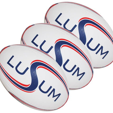 Lusum Munifex Rugby Ball 3 Pack Navy