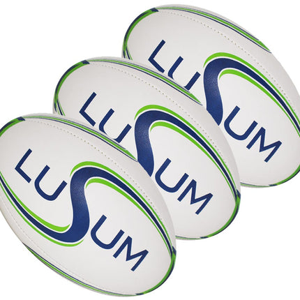 Lusum Munifex Rugby Ball 3 Pack Navy