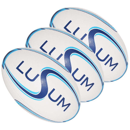 Lusum Munifex Rugby Ball 3 Pack Navy