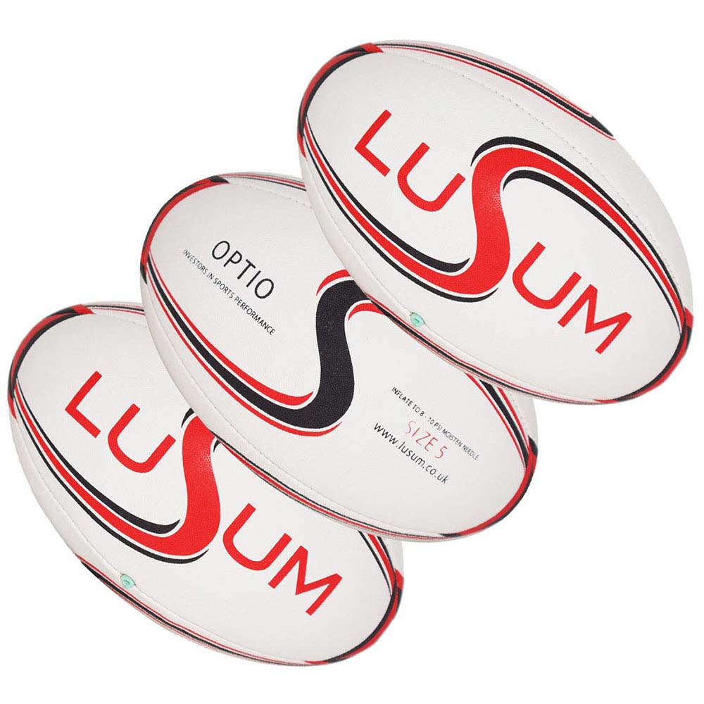 Optio Match Rugby Ball 3 Pack Rugby Ball Set