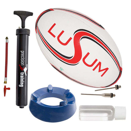Lusum Optio Rugby Ball and Kicking Tee