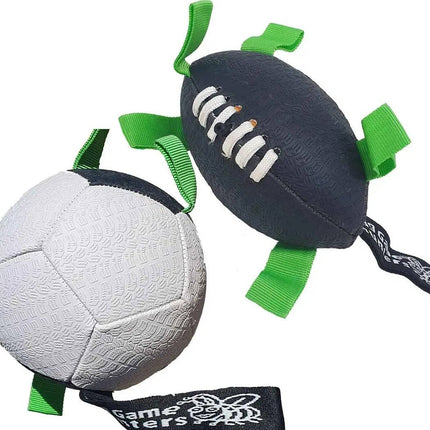 Floating Dog Footballs