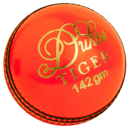 Dukes Tiger Cricket Ball Orange or Pink 4.75oz